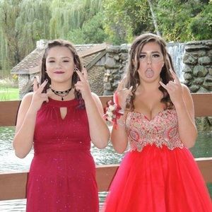 Homecoming dress,lace up in the back, medium,